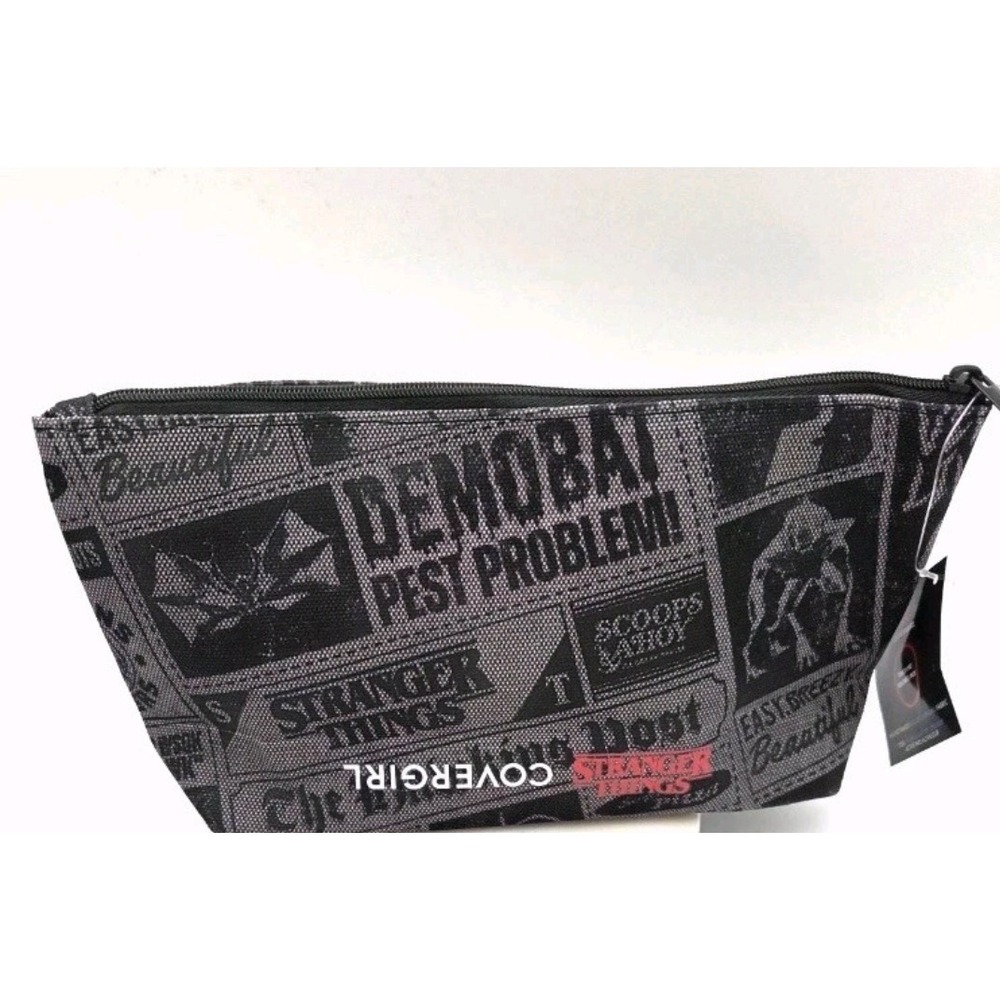 Covergirl Stranger Things Makeup/cosmetic  Bag IV Upside Down Black Grey NEW